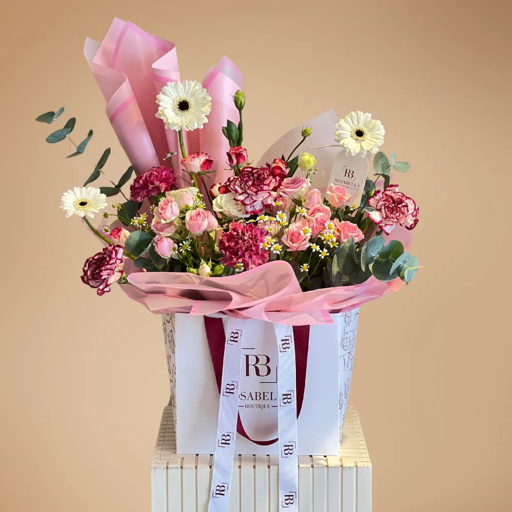 Handbag Flower Arrangement - Premium Roses and Special Flowers from Rosabella Boutique